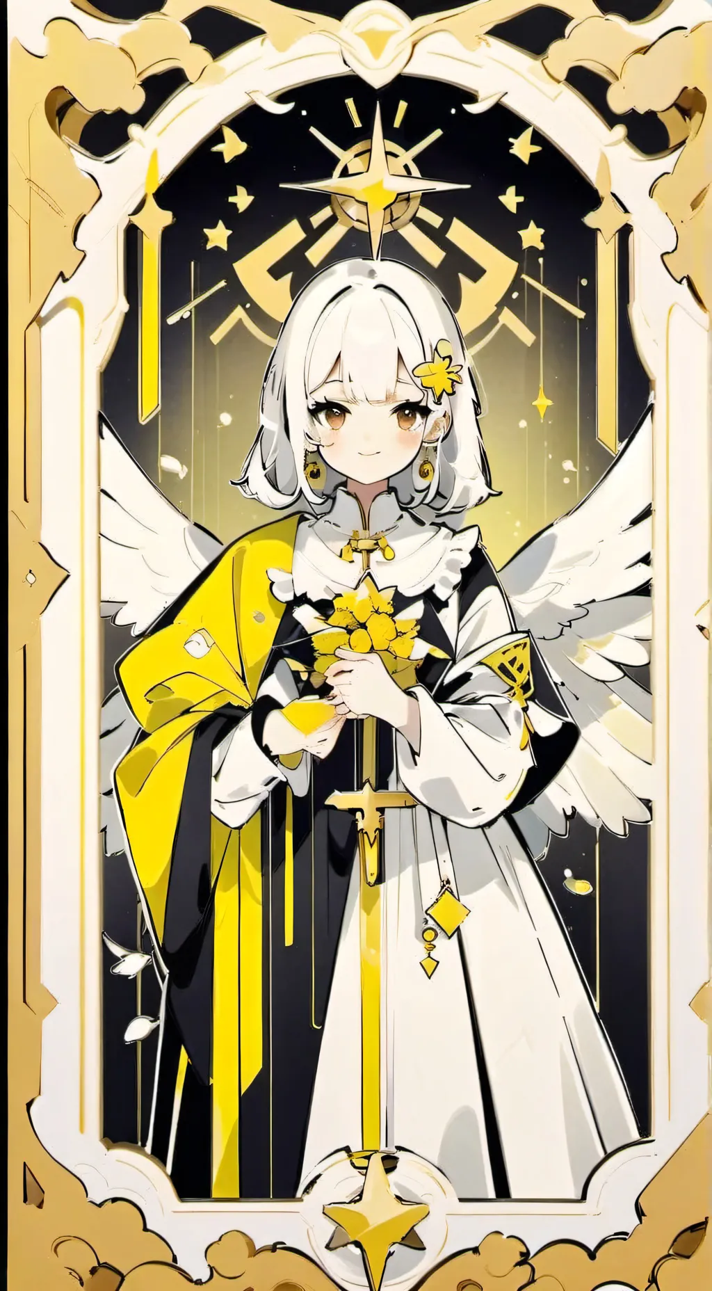 ai character: Black background