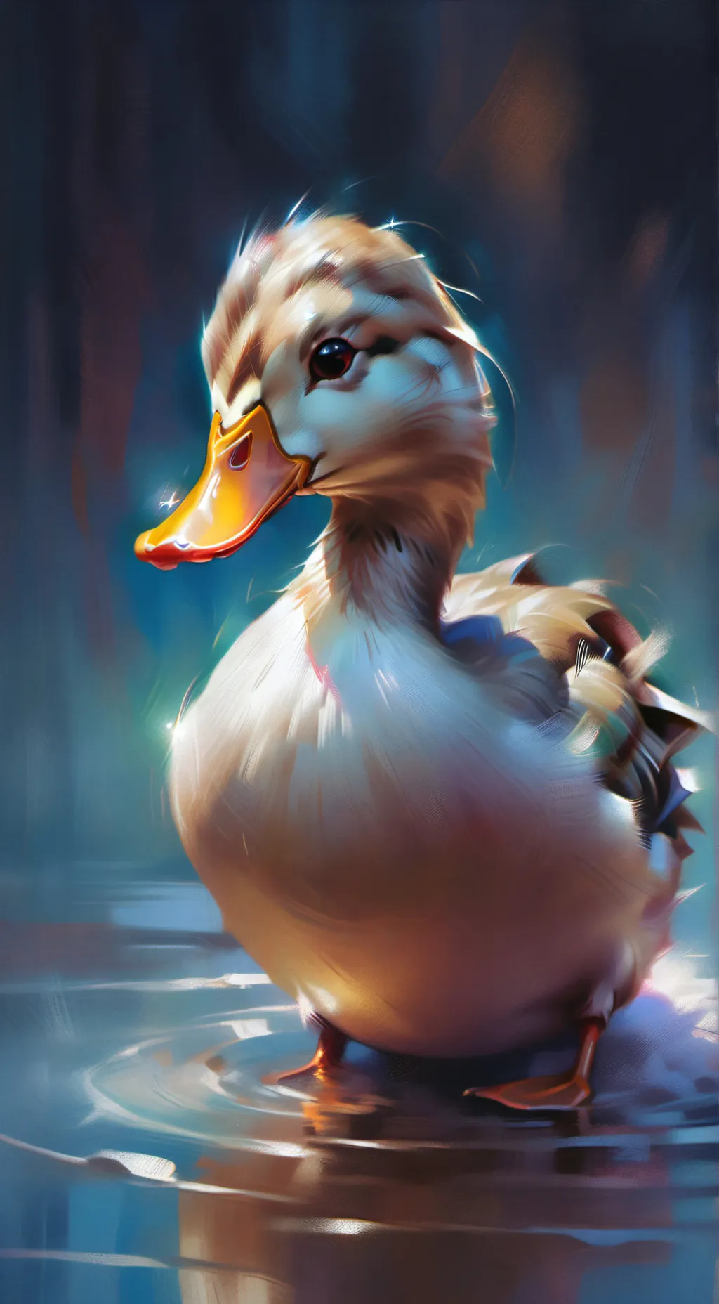 ai character: duck background