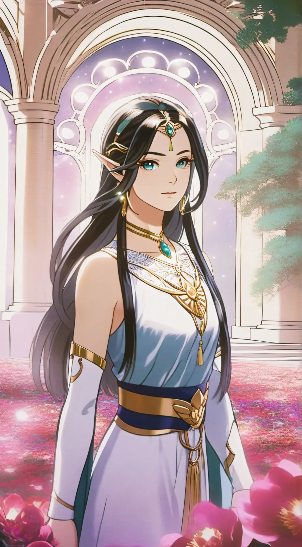 ai character: Vaelora Nightbloom background