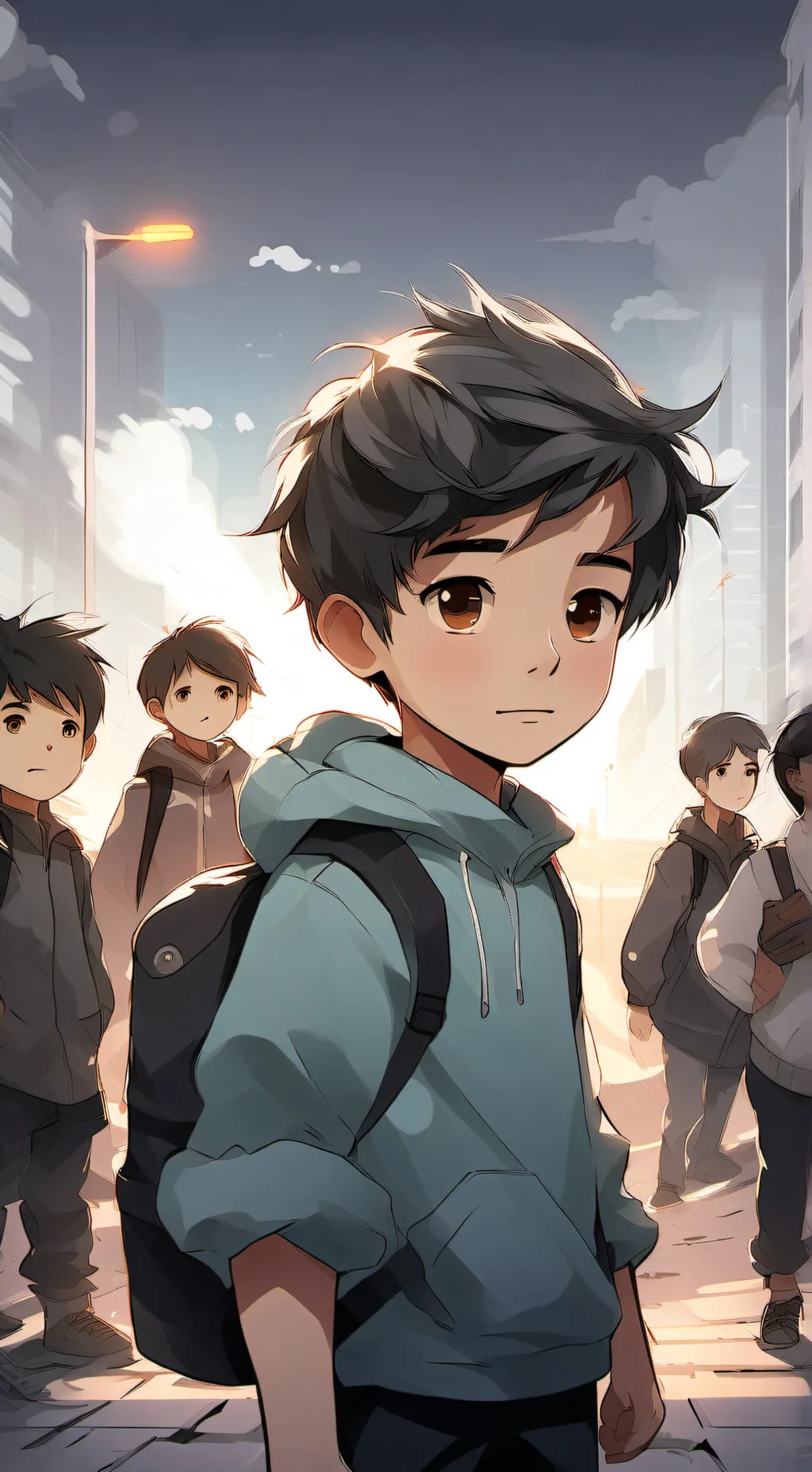 ai character: josh and emily  background