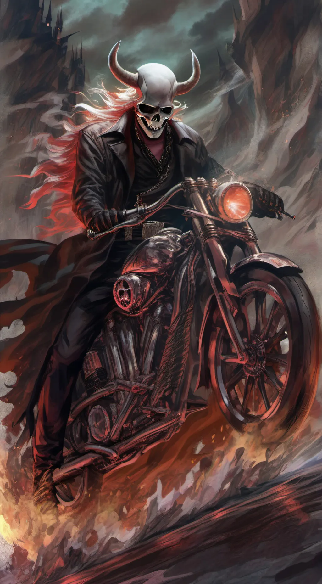 ai character: Démon rider background
