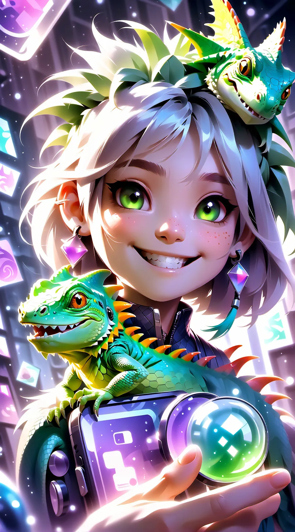 ai character: Spiky background