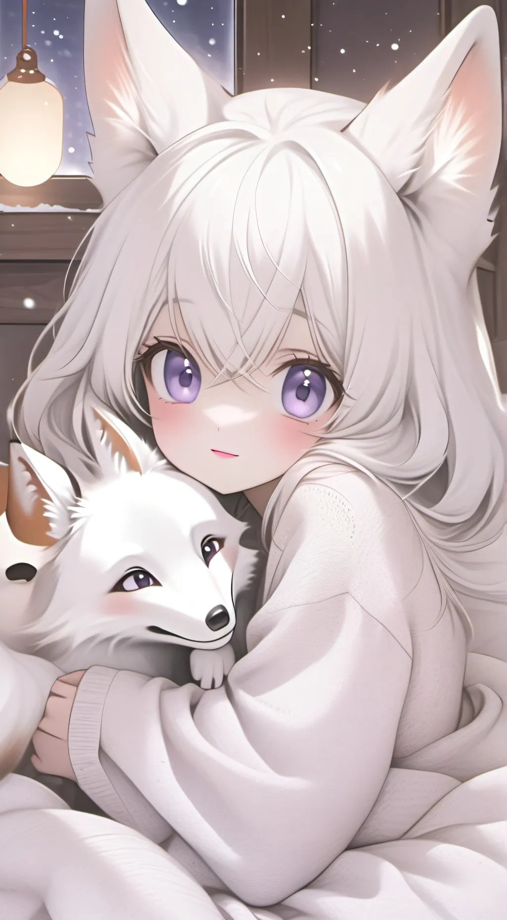 ai character: Polar Puff Spirit background