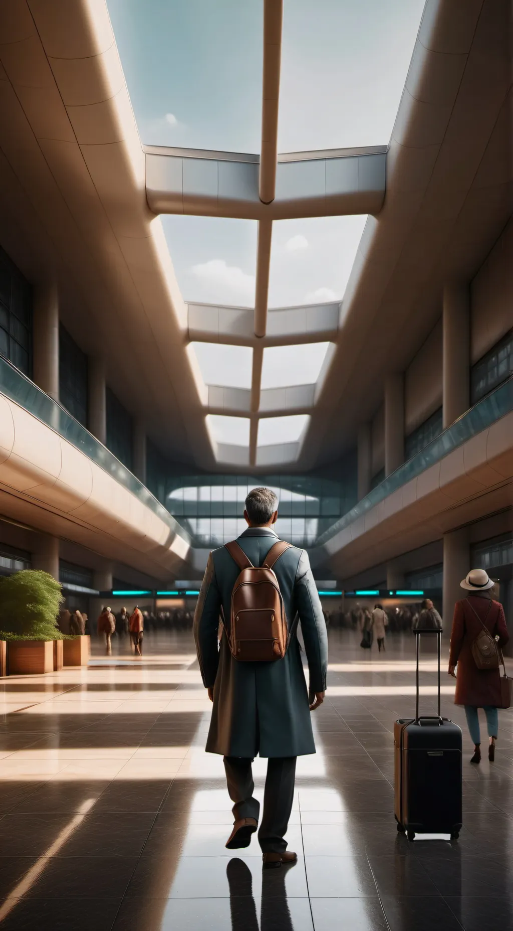 ai character: Airport  background