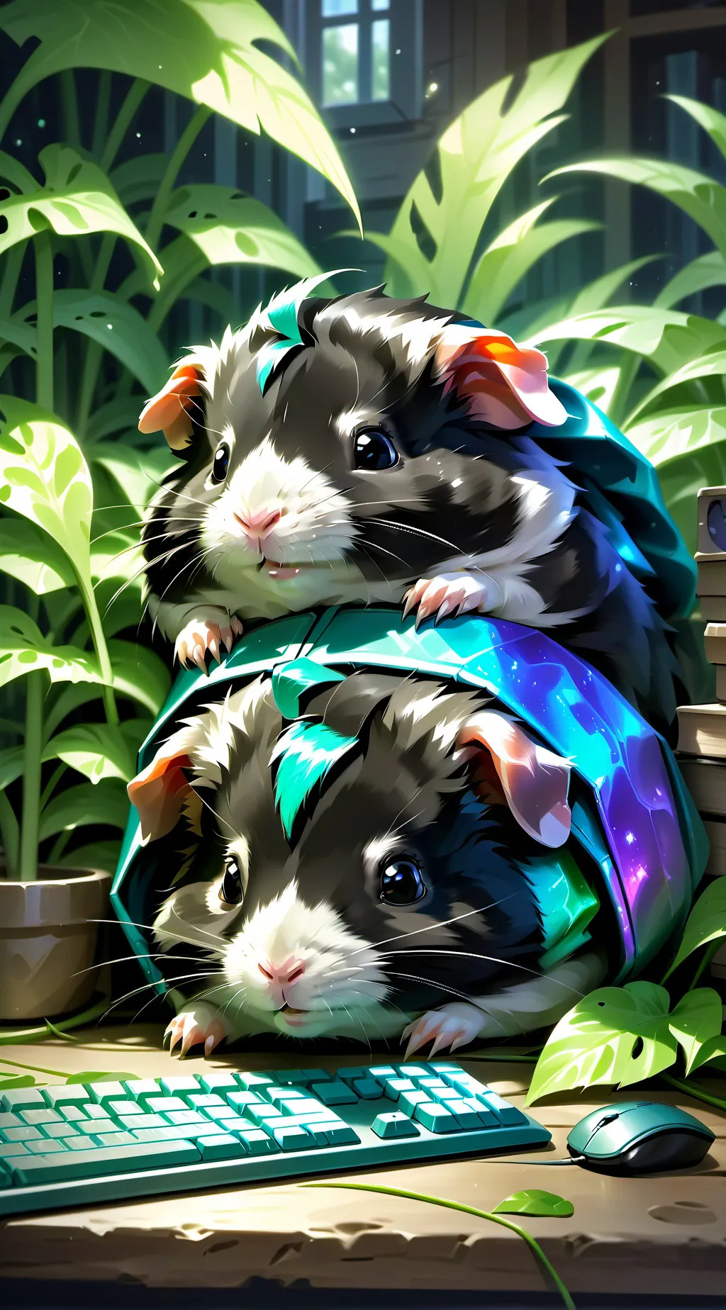 ai character: LunaSpark background