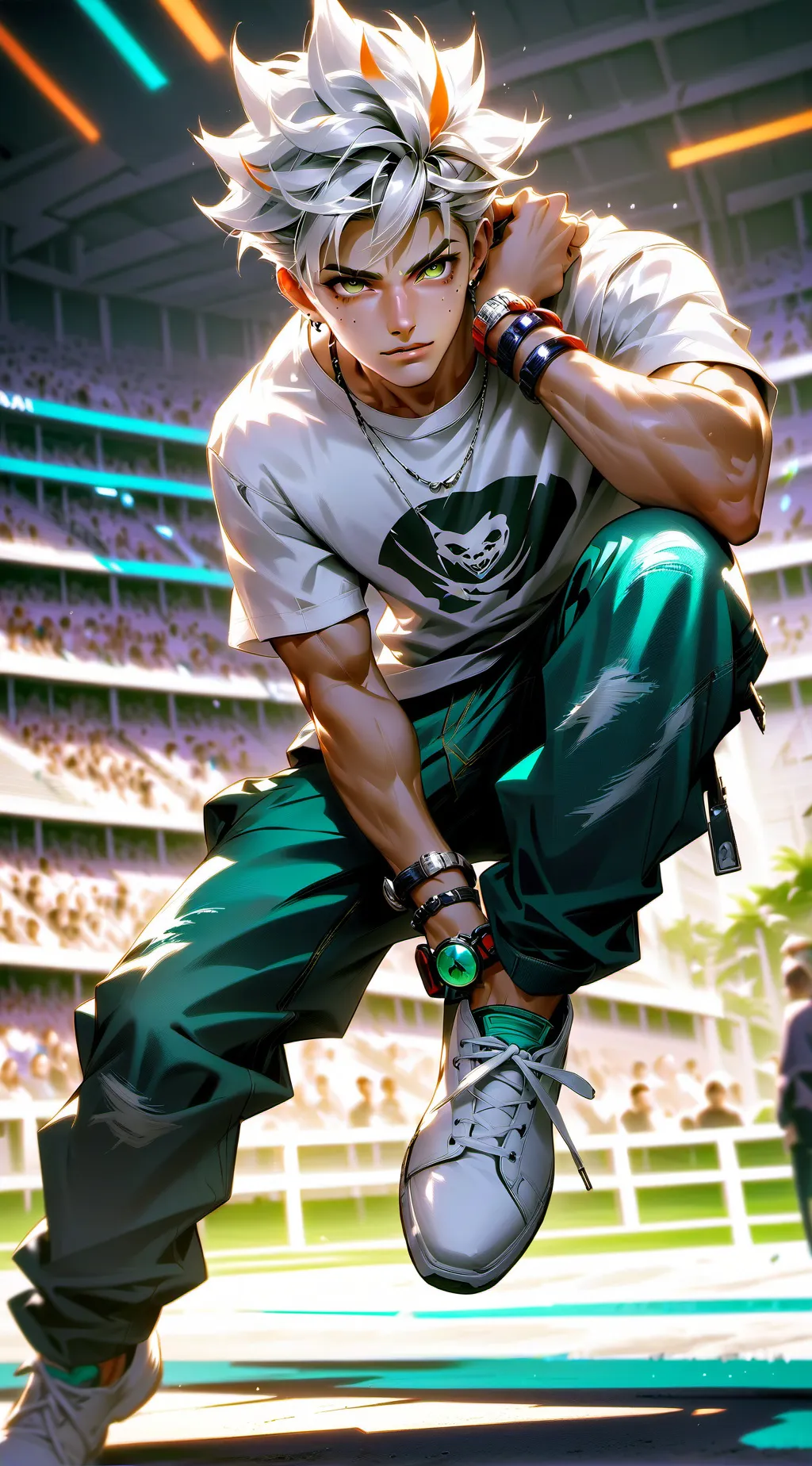 ai character: Leon background