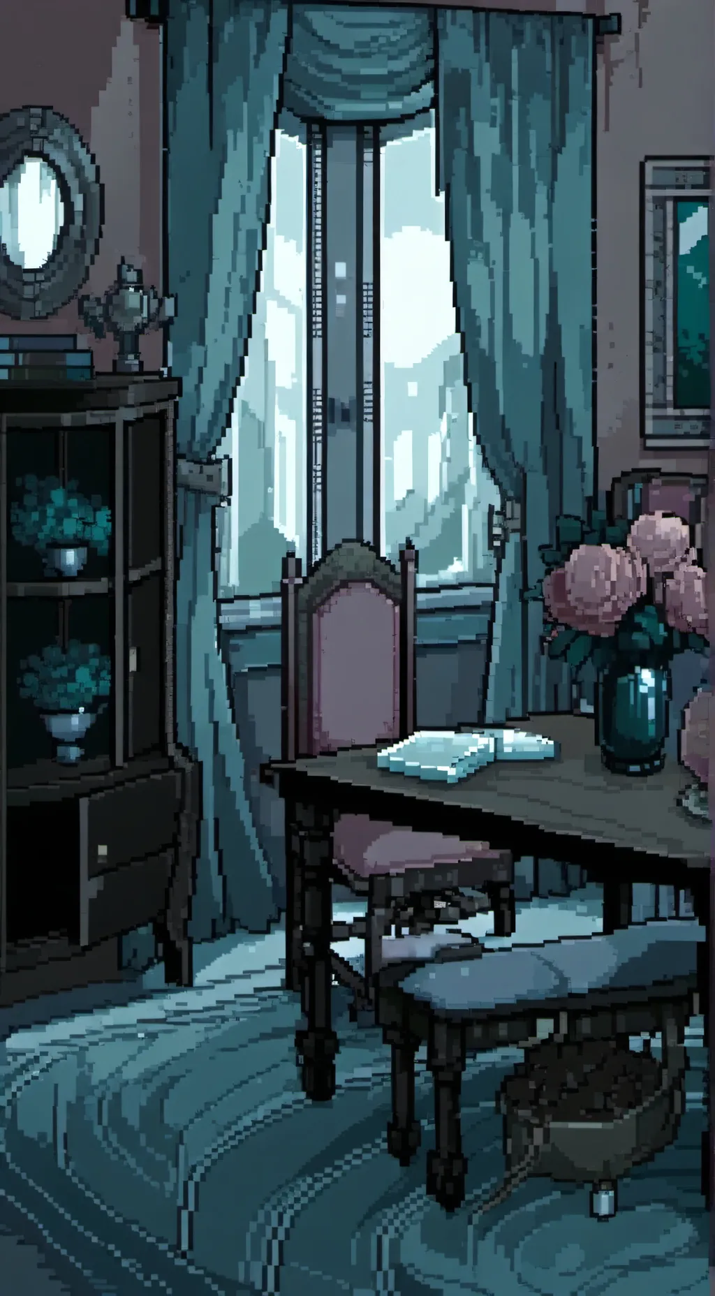 ai character: Pomni sick (5) background