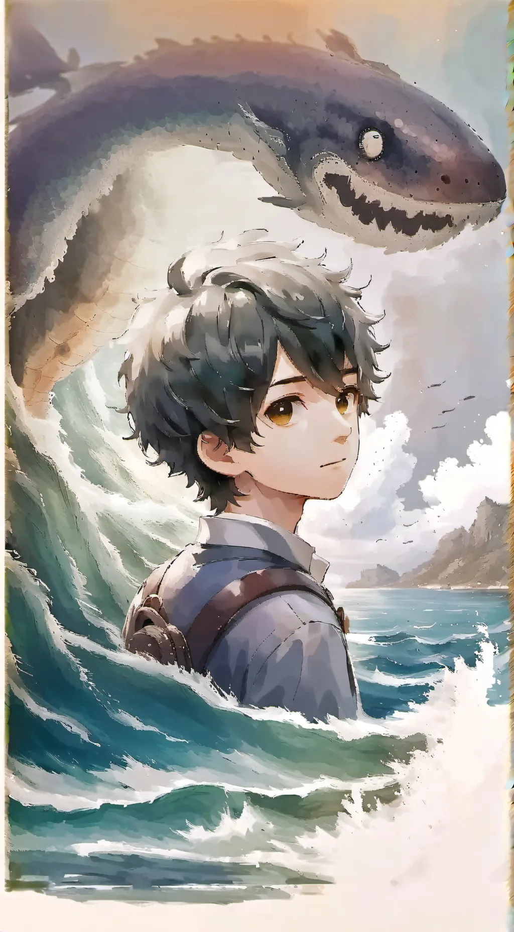 ai character: The wise boy  background
