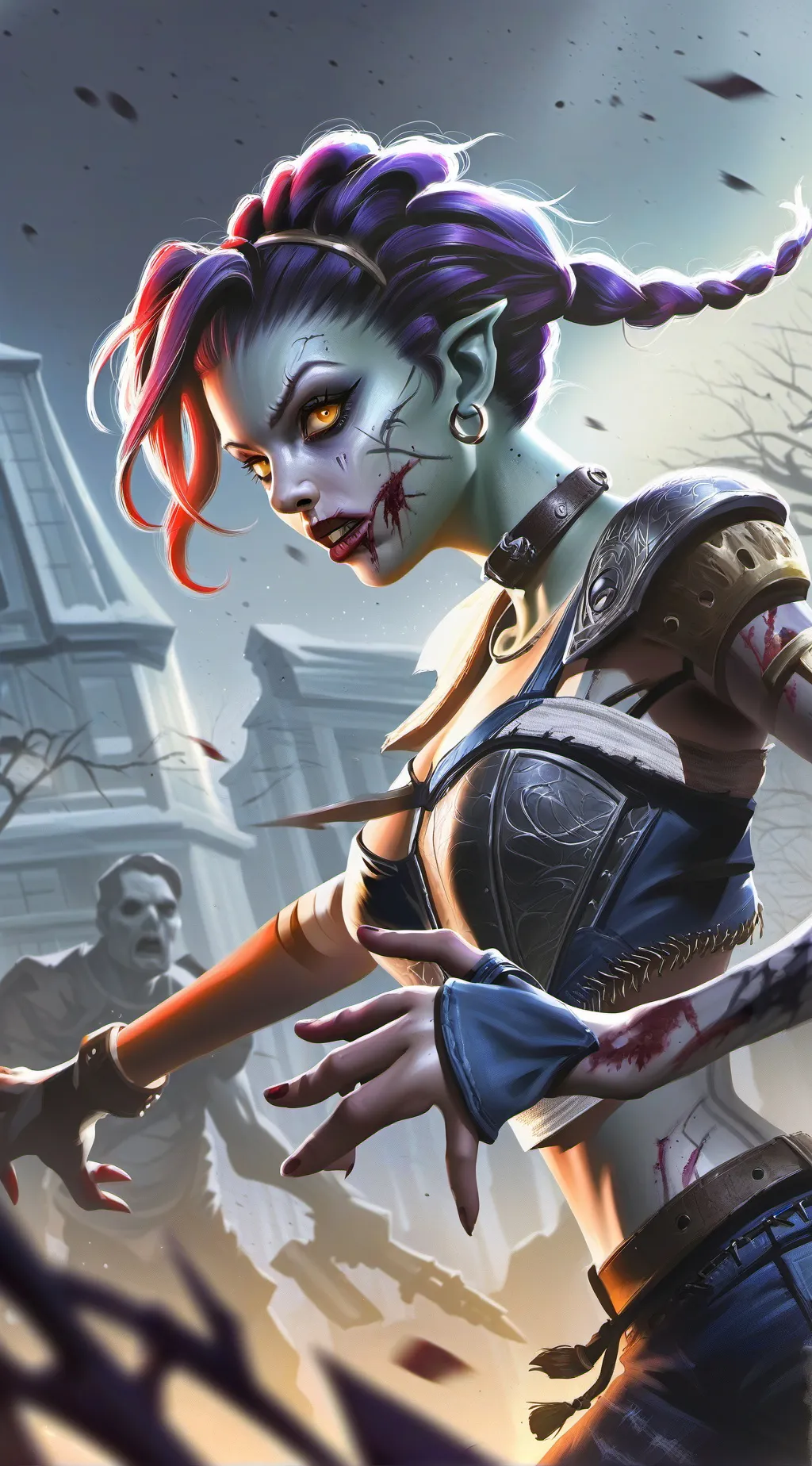 ai character: Zombie background