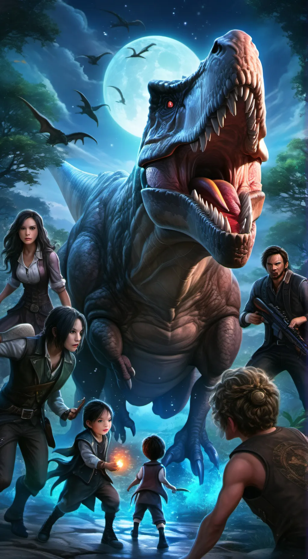 ai character: T-Rex background