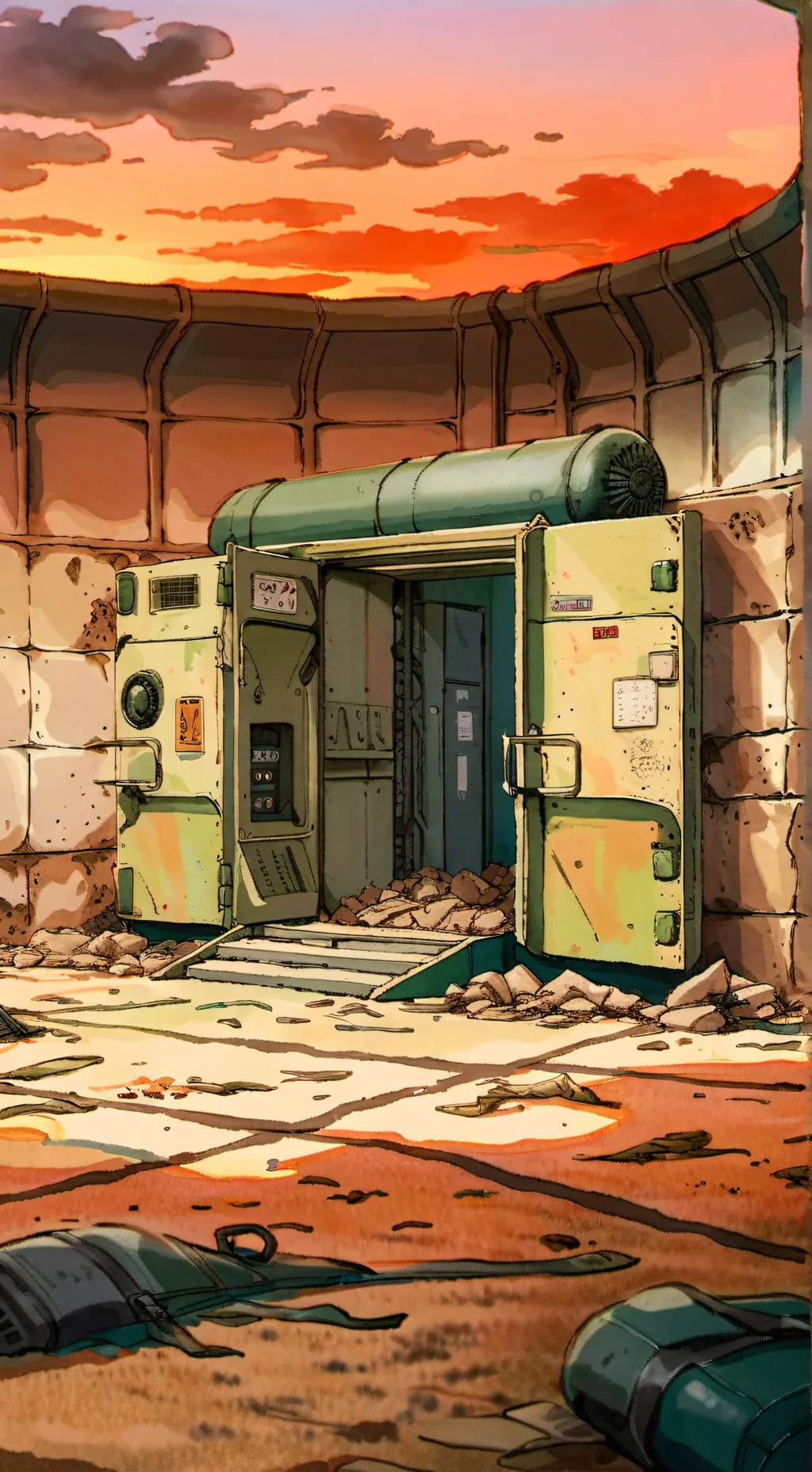 ai character: Abandoned Bunker background