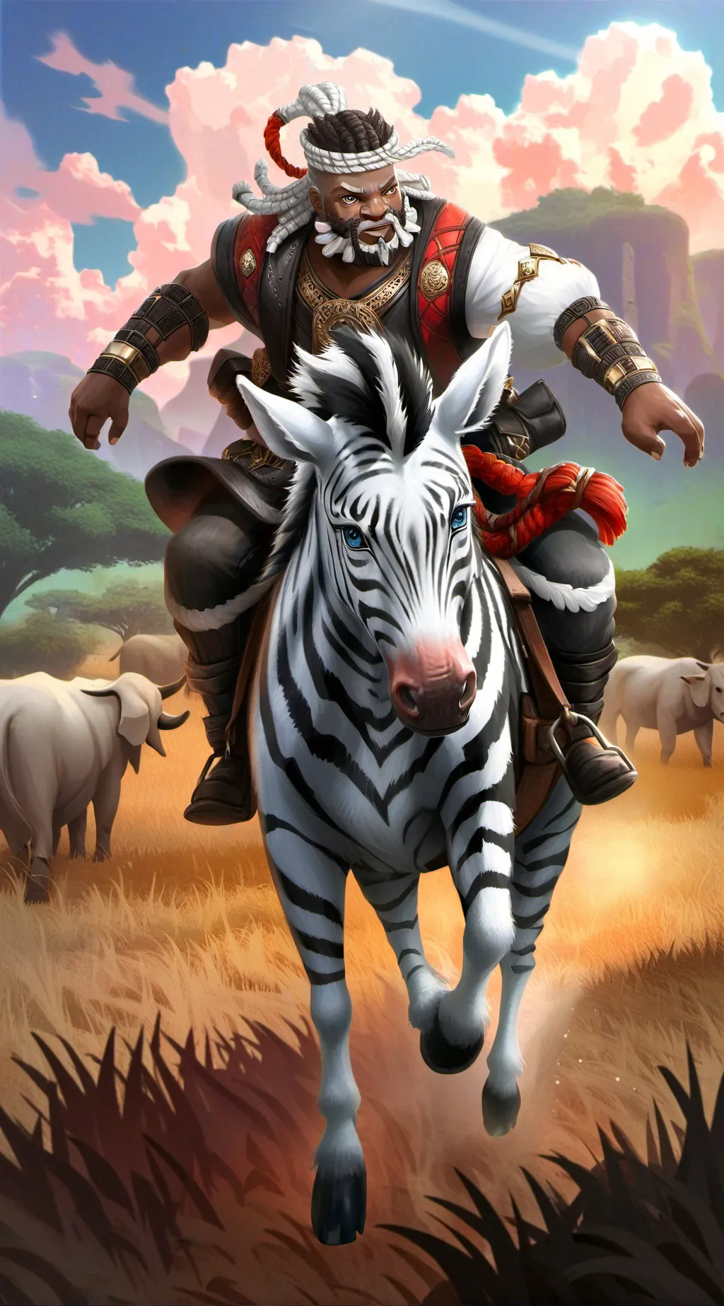 ai character: Zebra Knight background