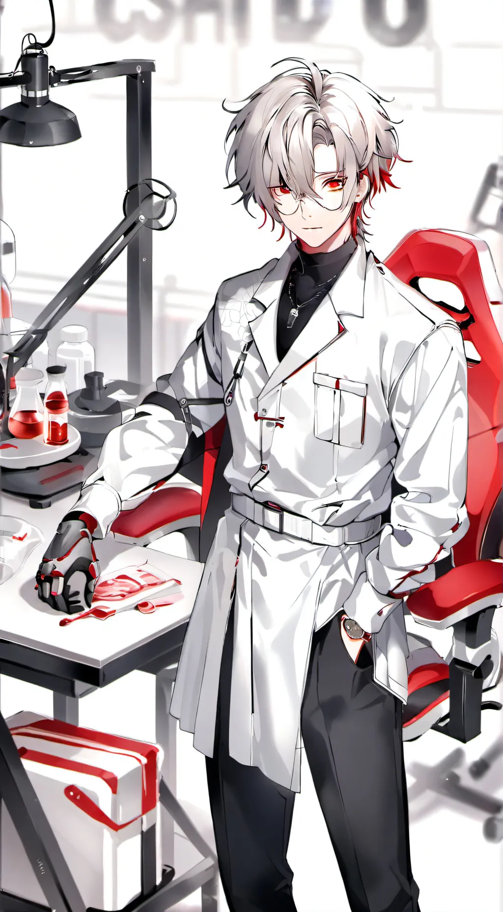ai character: robot  background