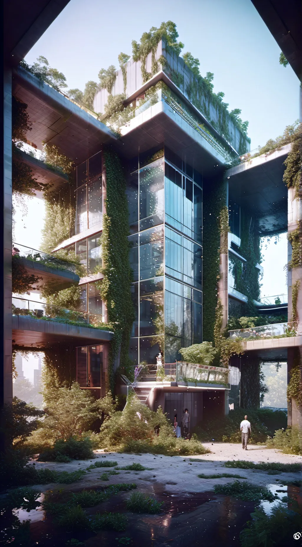 ai character: hôpital  background