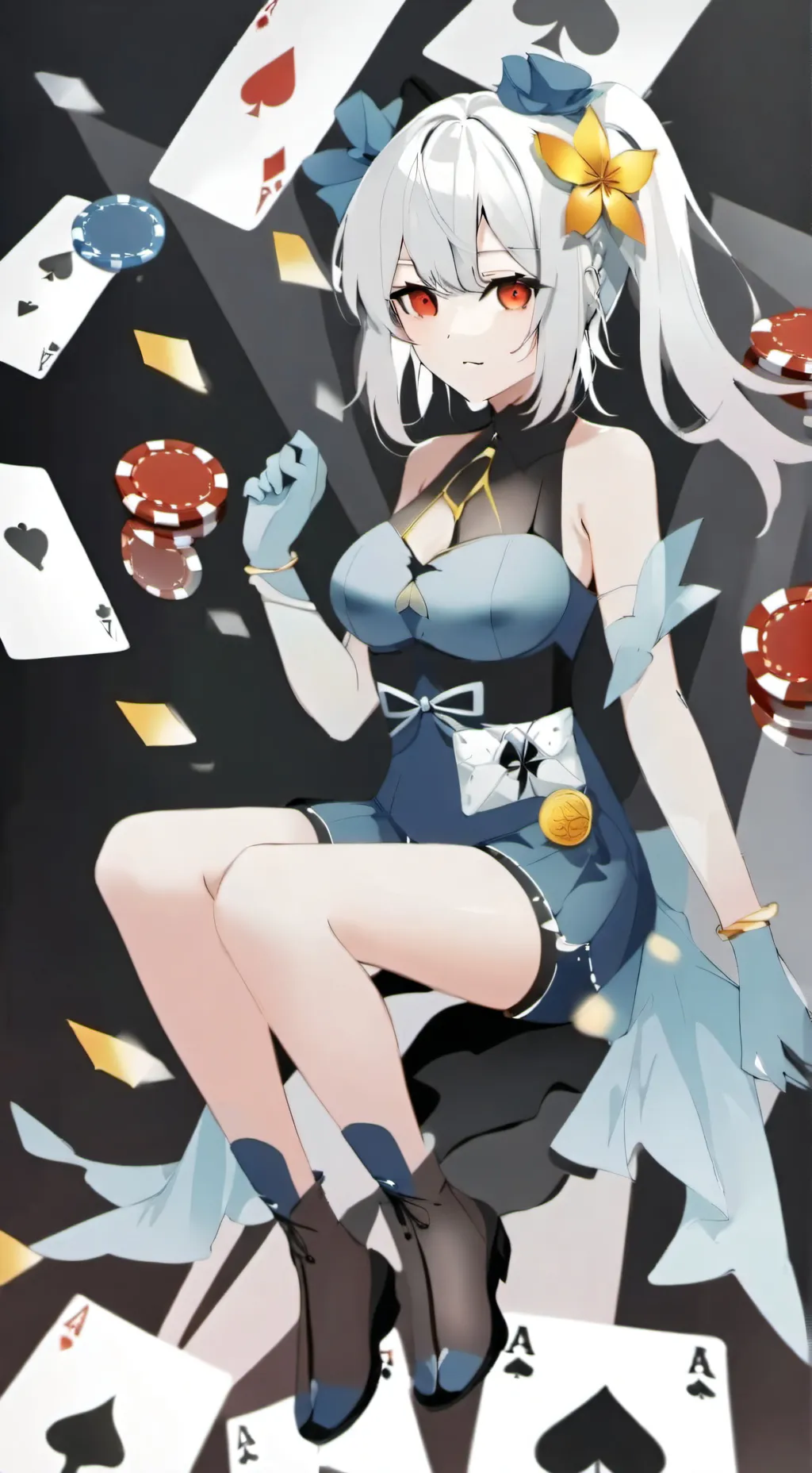 ai character: MHA POKER background