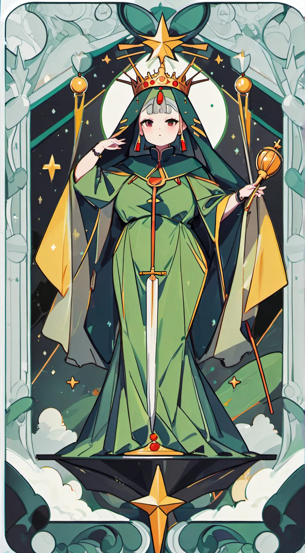 ai character: Fat queen background