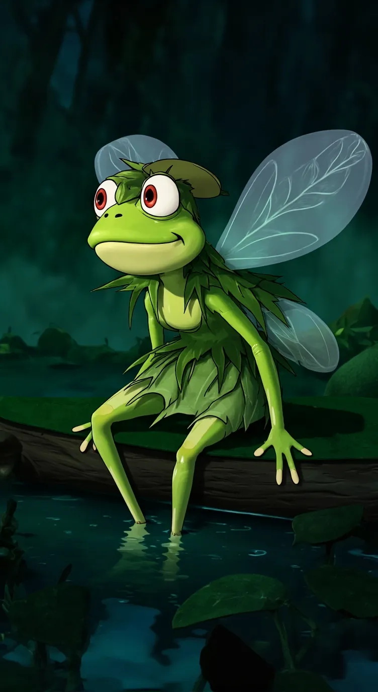 ai character: The Frog Fairy background