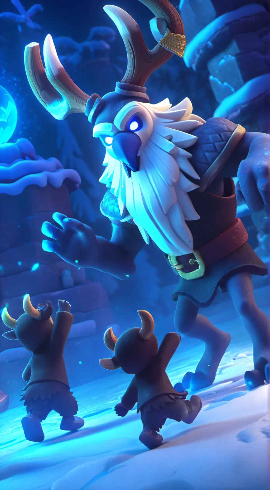 ai character: El ciervo y búho  background