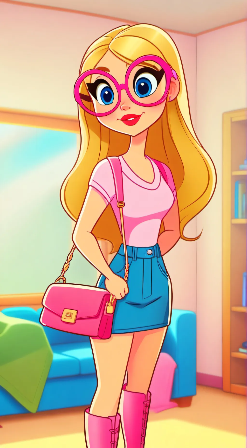 ai character: liz gril friend  background