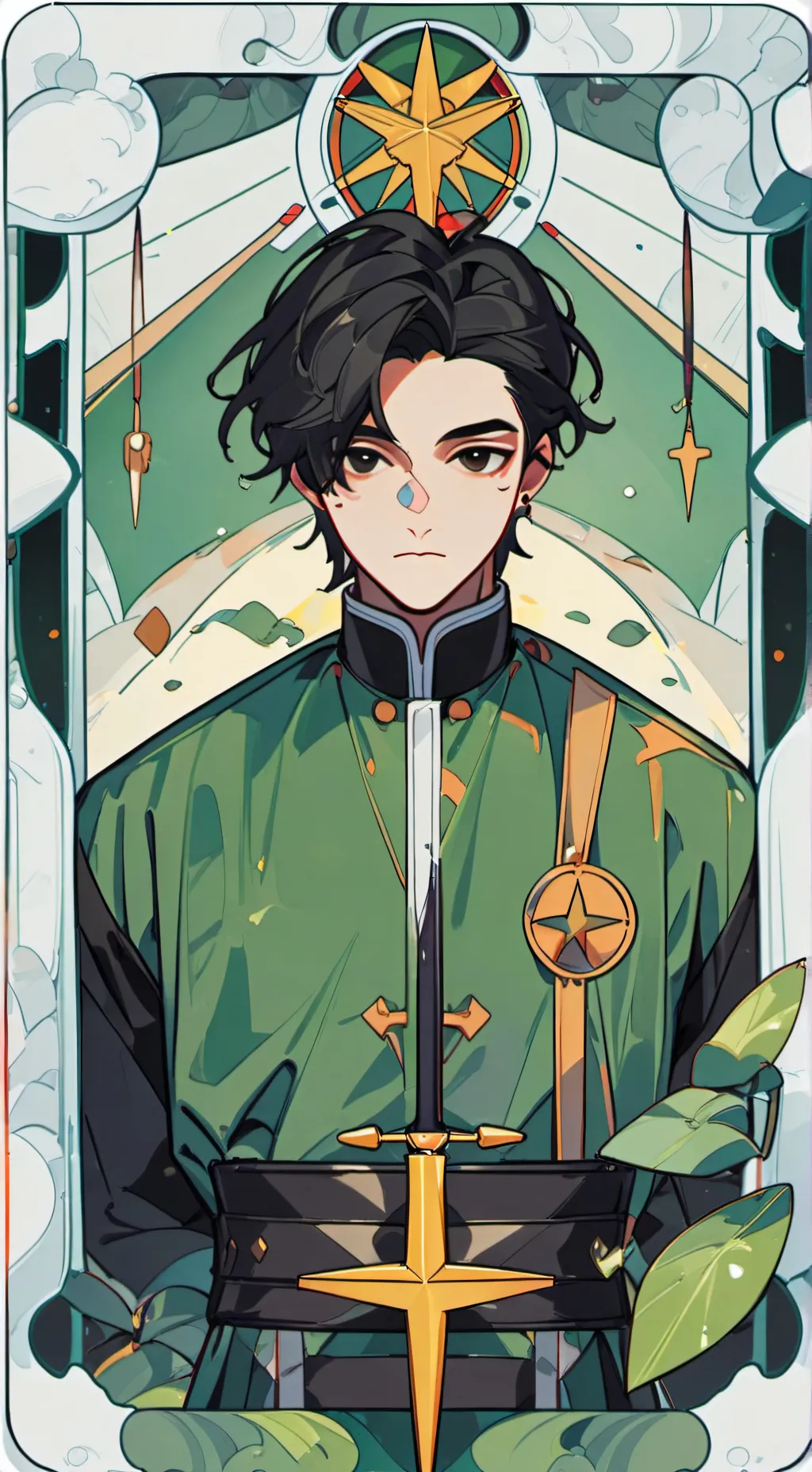 ai character: Leon  background