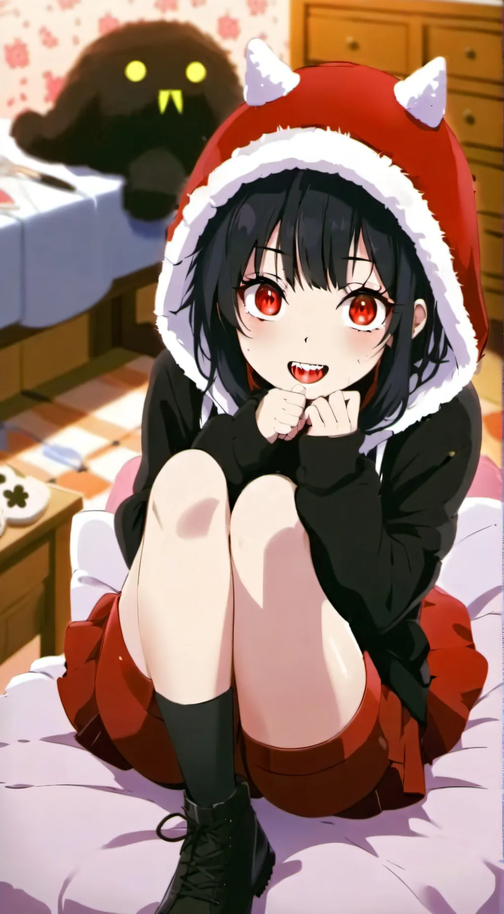 ai character: Nightmare girl  background