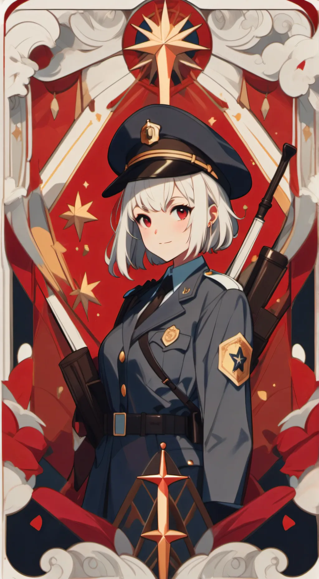 ai character: police girl background