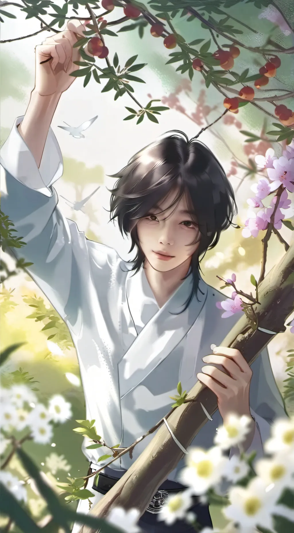 ai character: ^-with-^ background