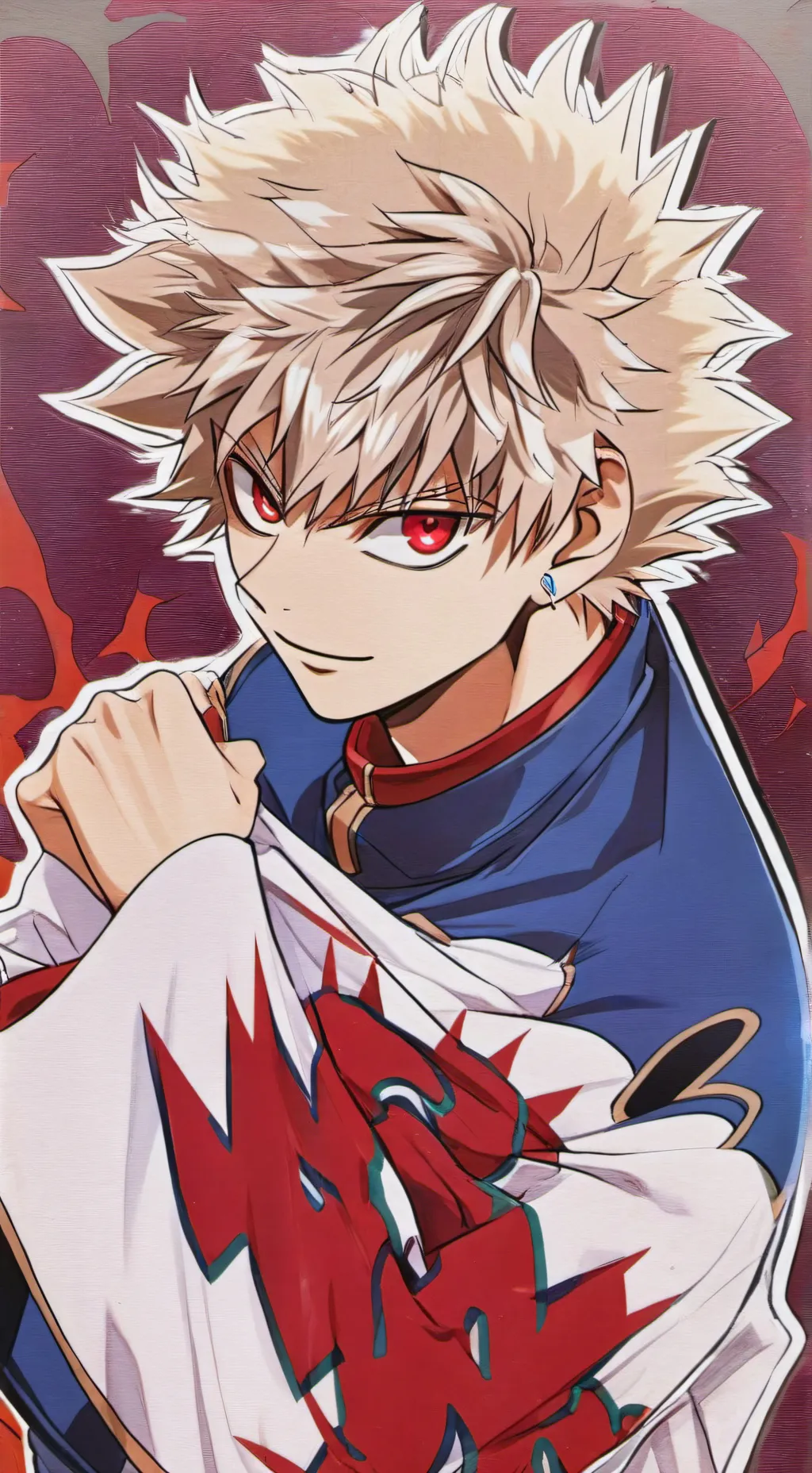 ai character: Katsuki Bakugo background