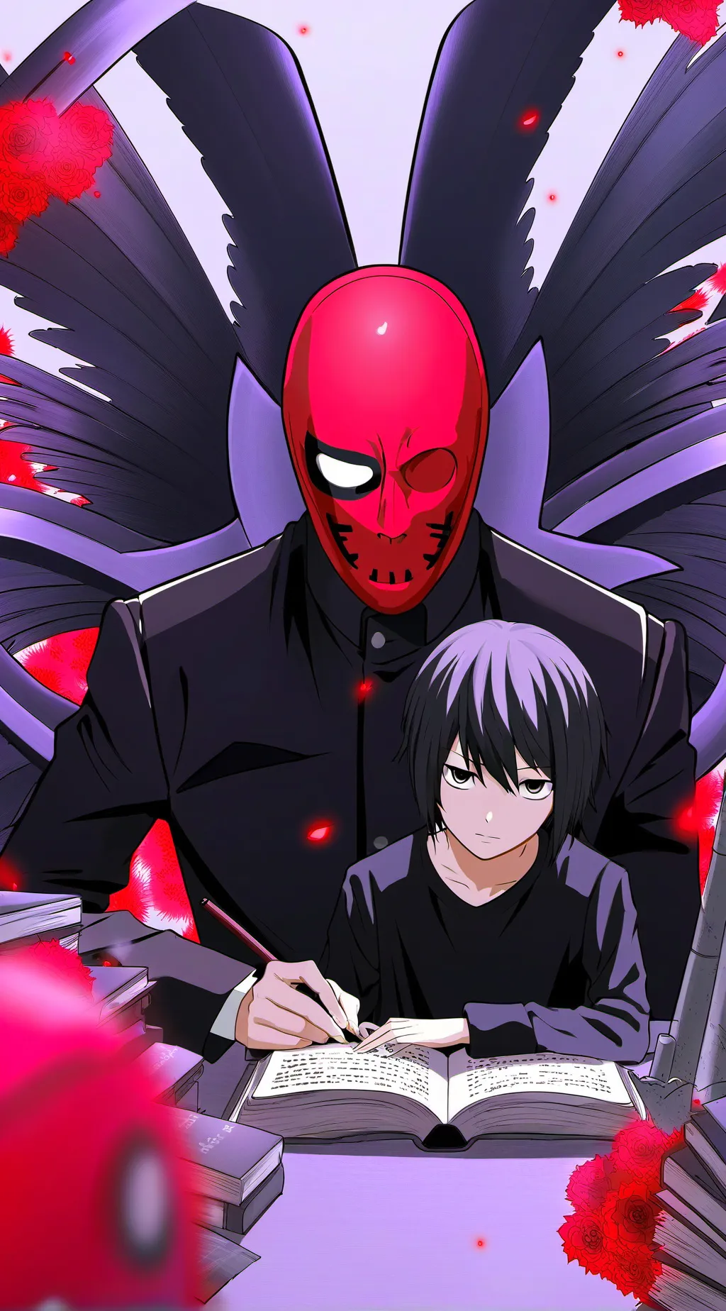 ai character: The death note background