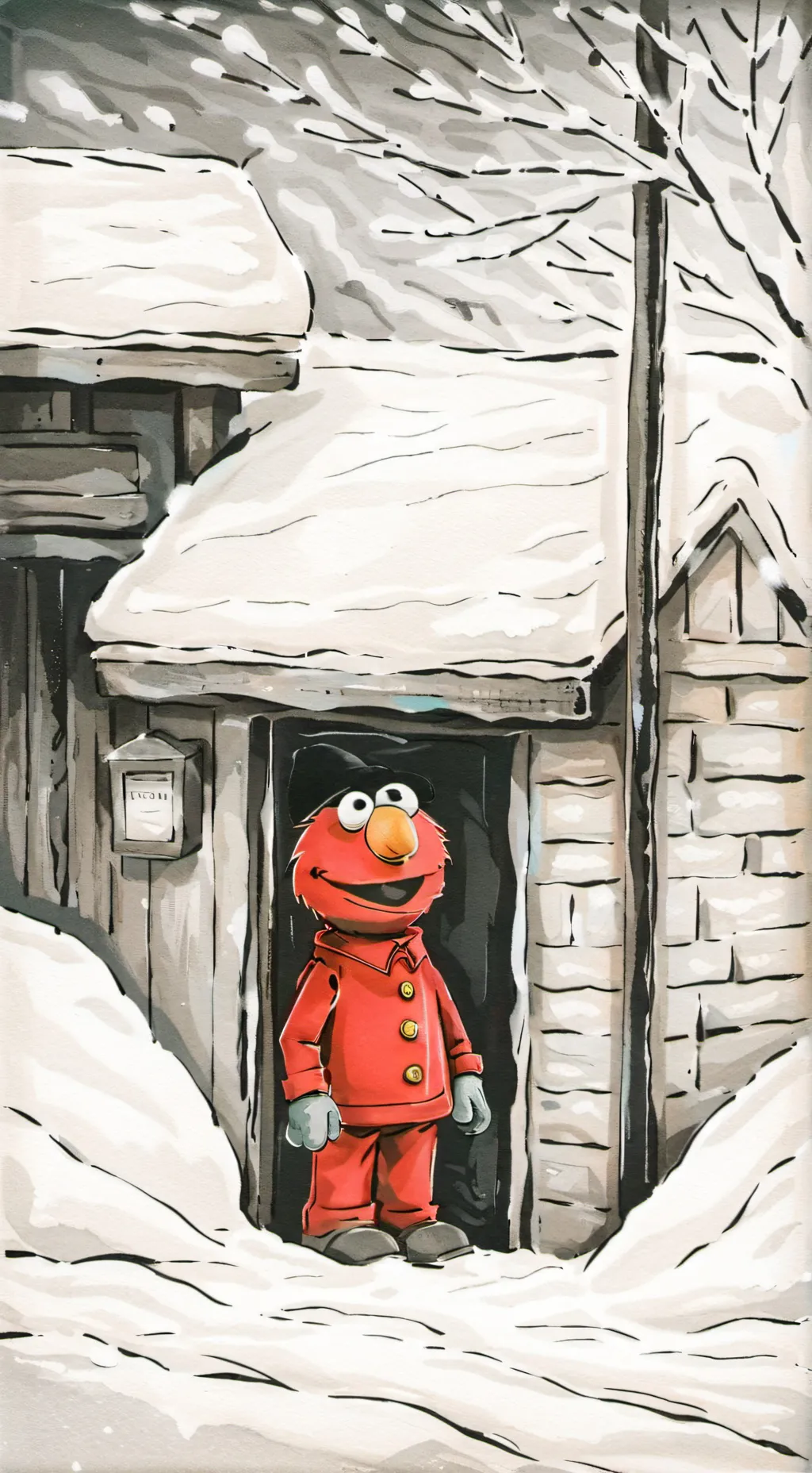 ai character: Elmo background