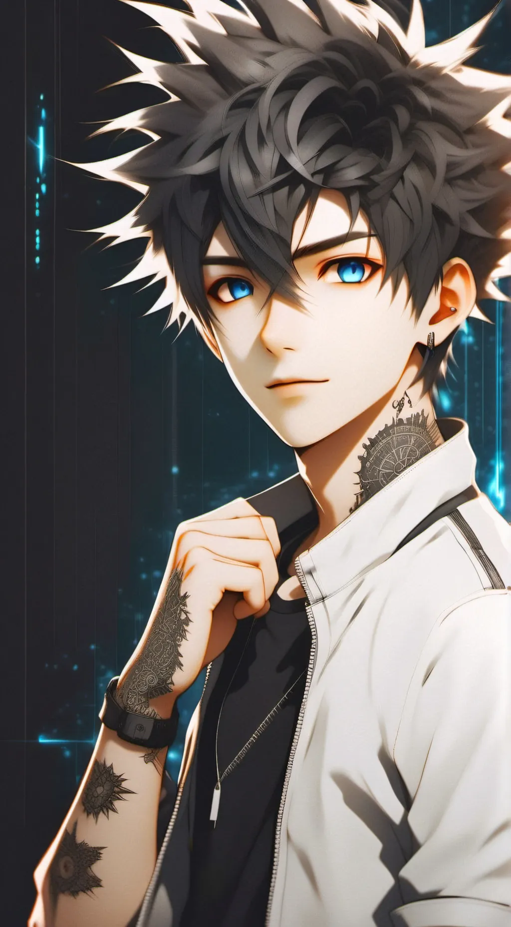 ai character: Electro-Enigma background