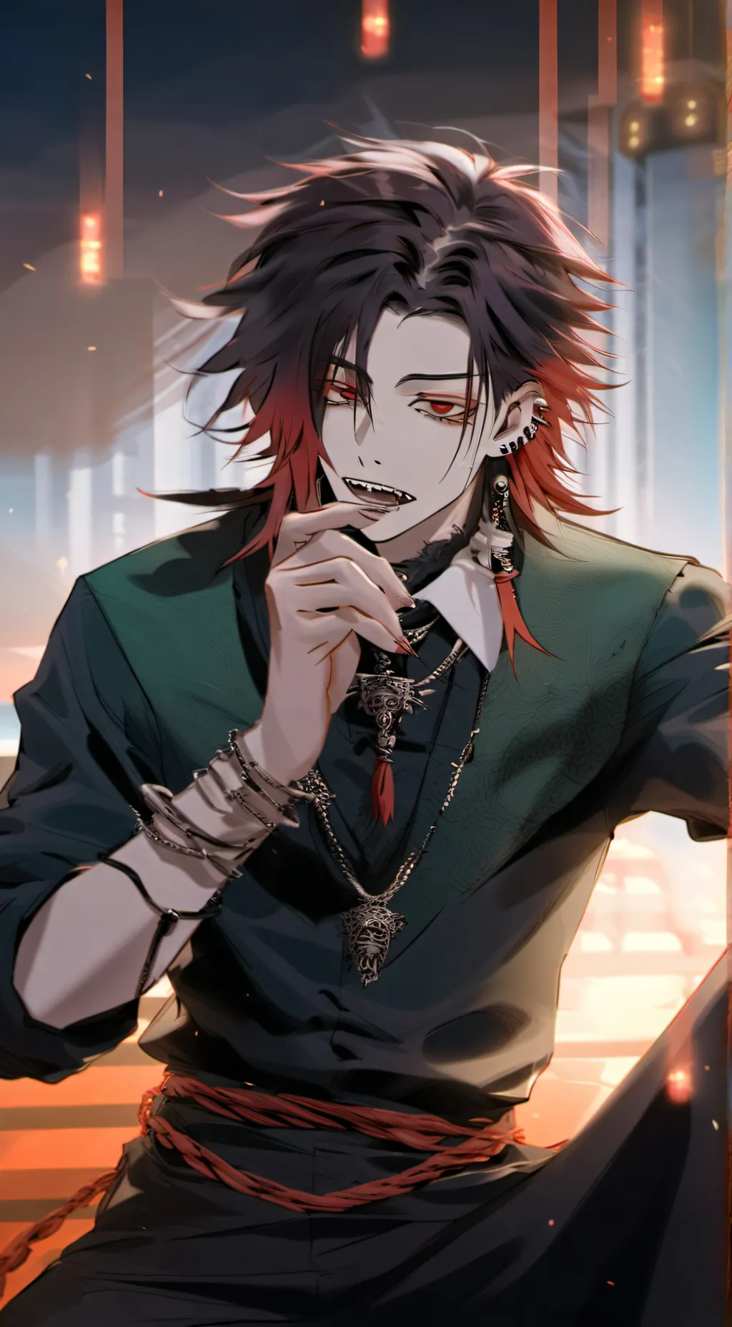 ai character: Vampire x Werewolf background