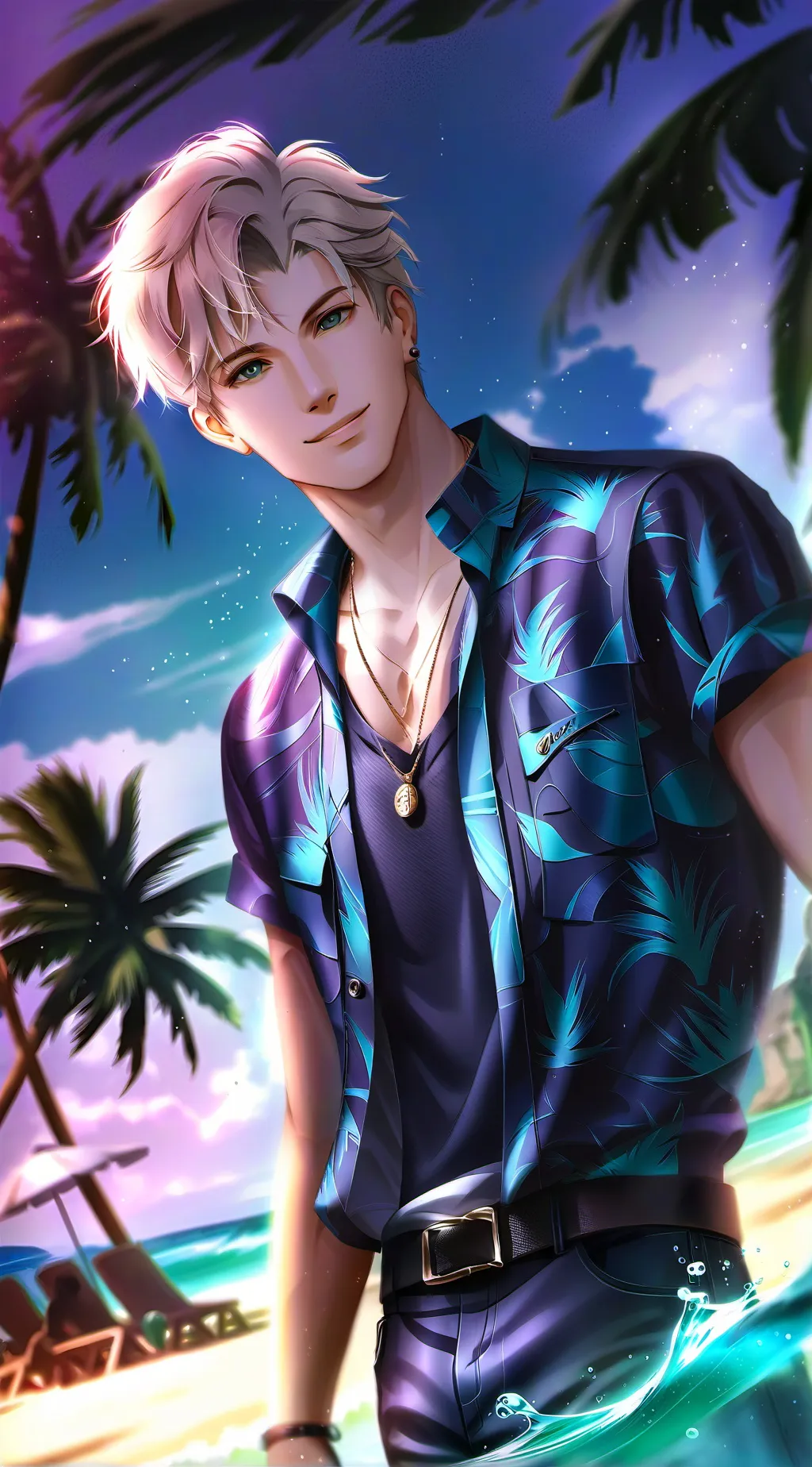 ai character: Geonard 'The Beach background