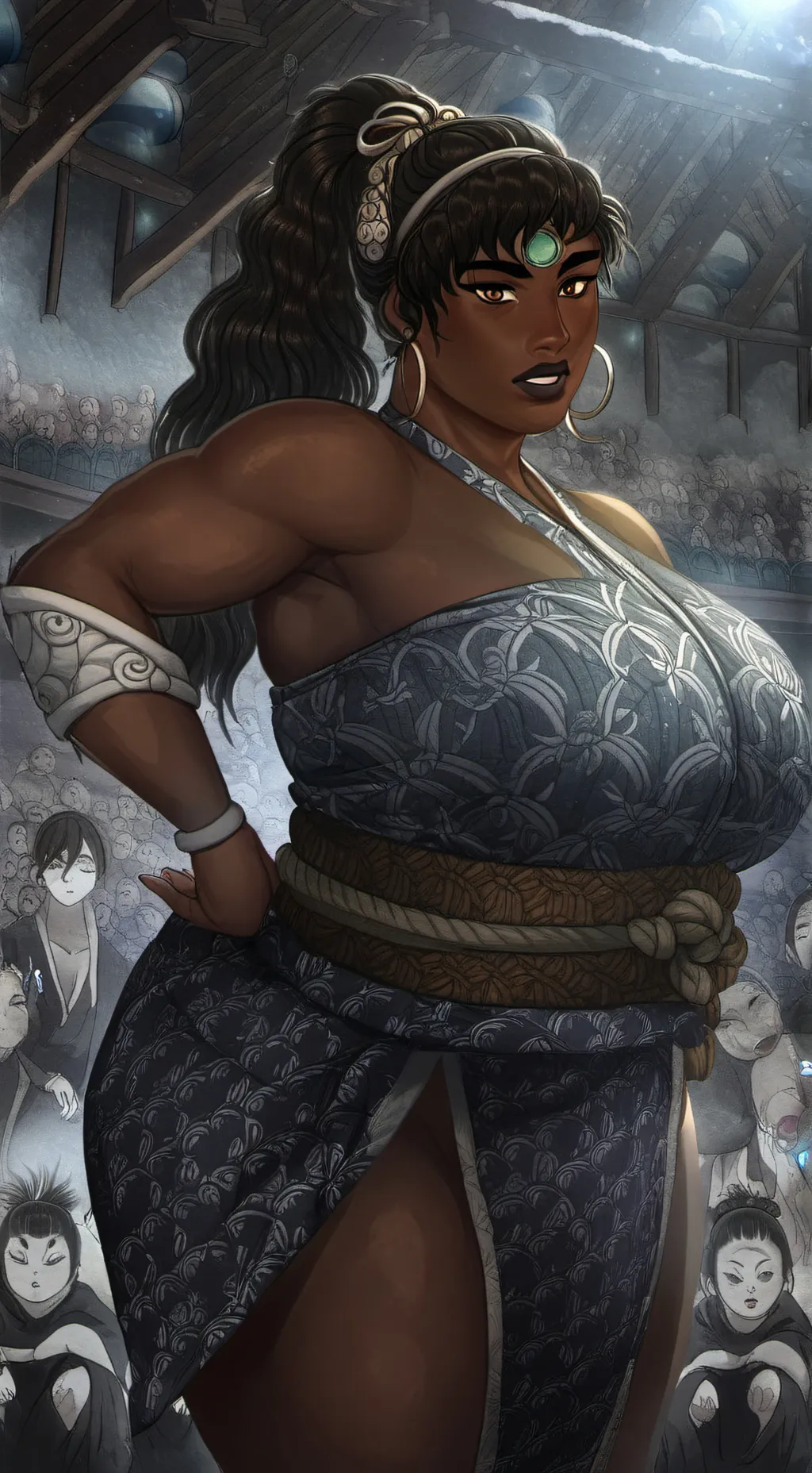 ai character: Big Black Taffy background
