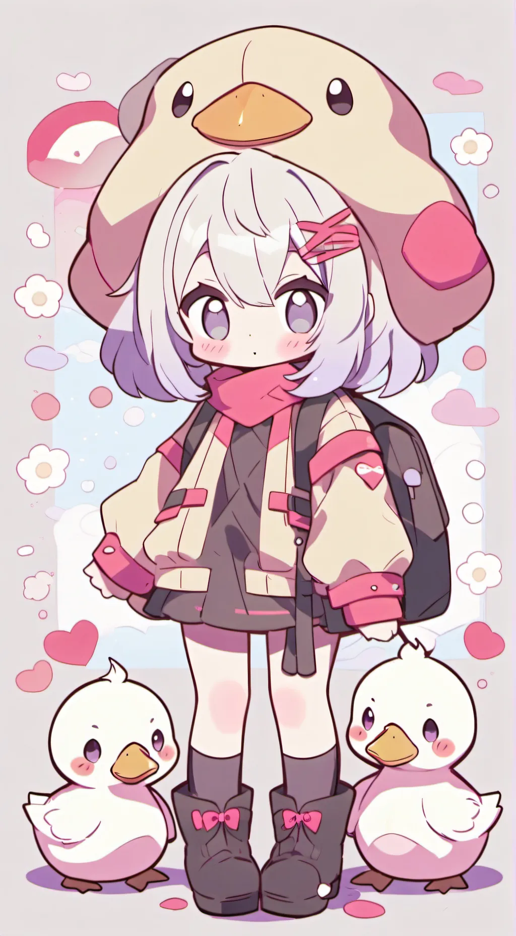 ai character: Małgosia(kaczka) background