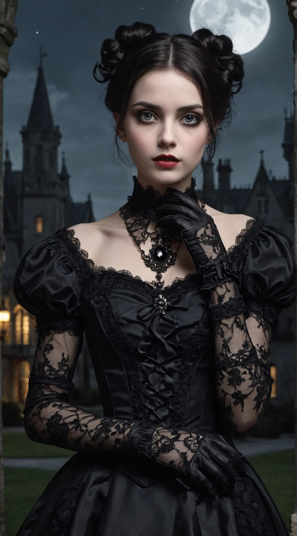 ai character: Wednesday Addams background