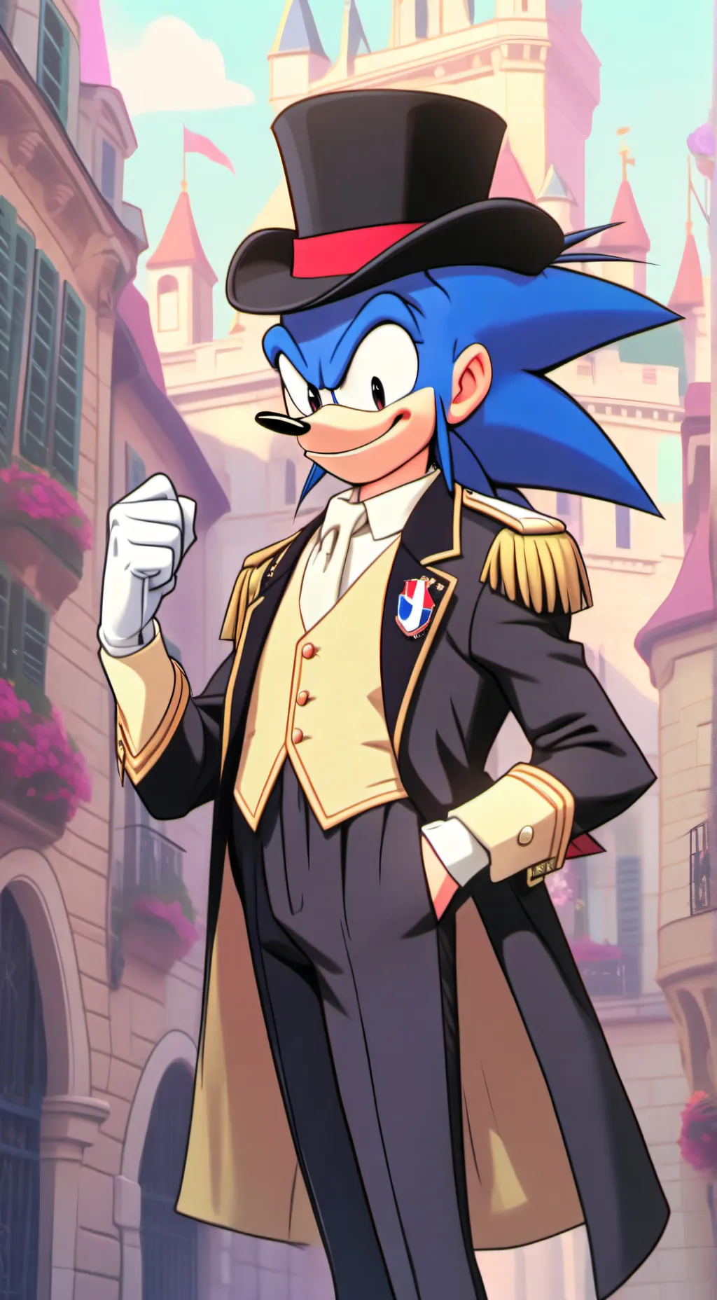 ai character: Sonic  background