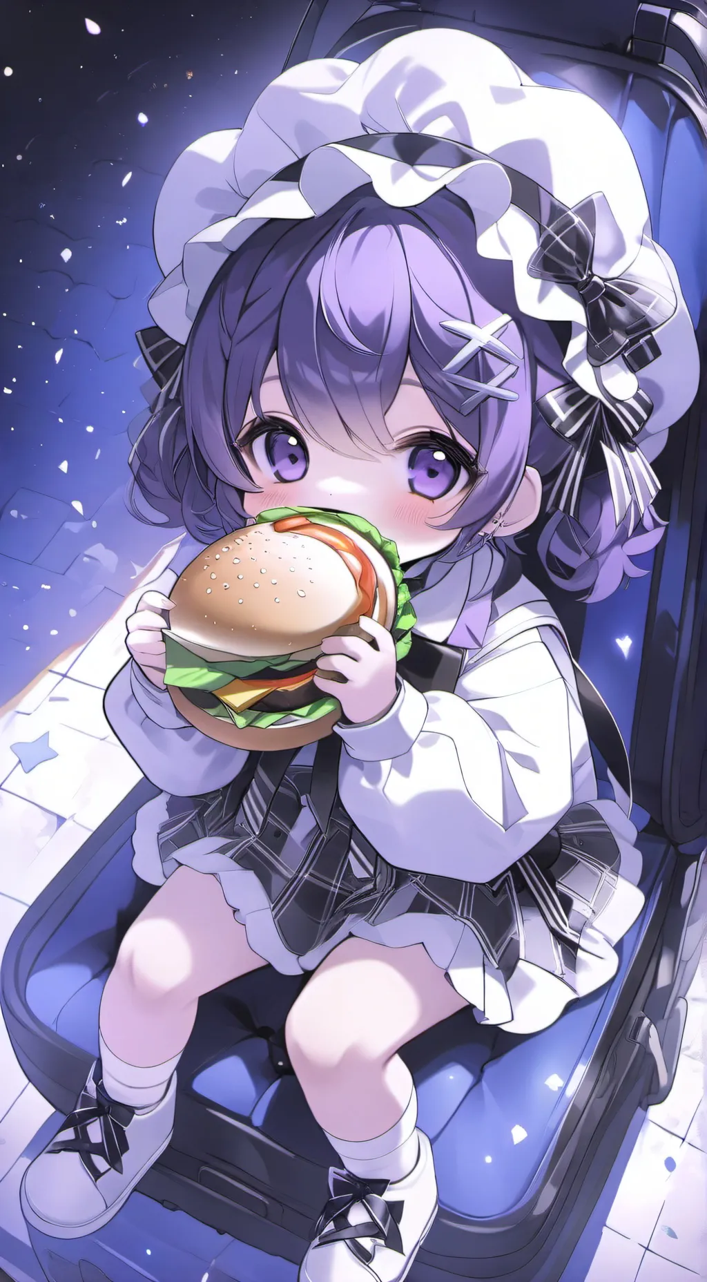 ai character: Burger, baby🍔 background