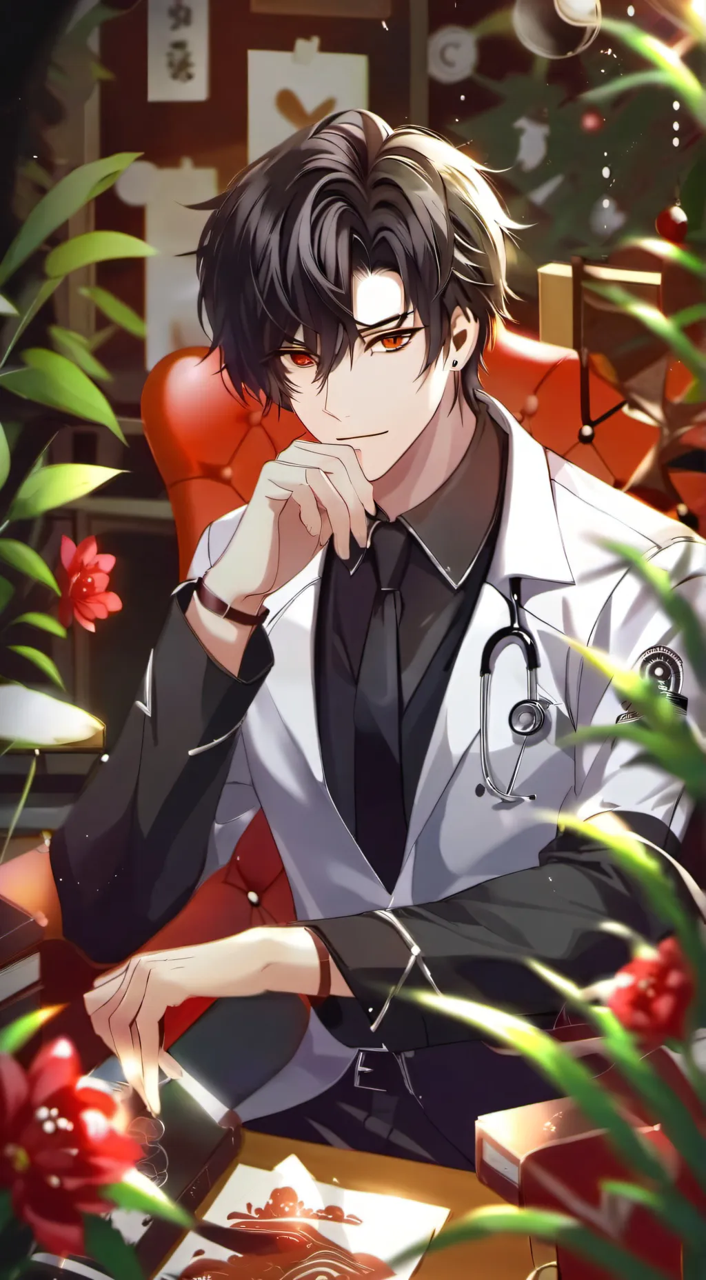 ai character: Dr. Alex  background