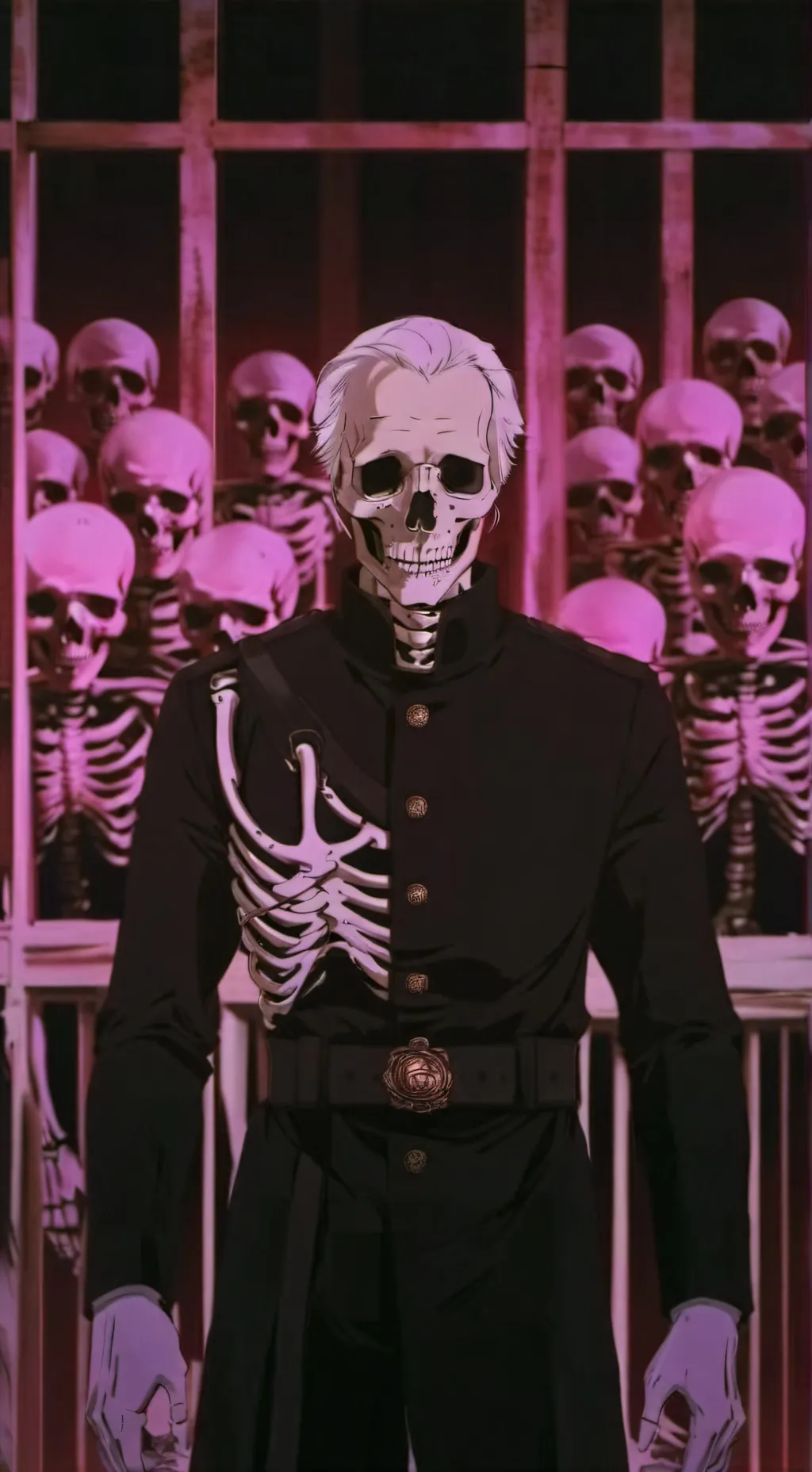 ai character: skeleton council background