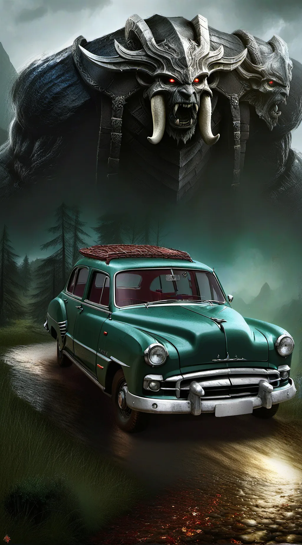 ai character: family road trip background
