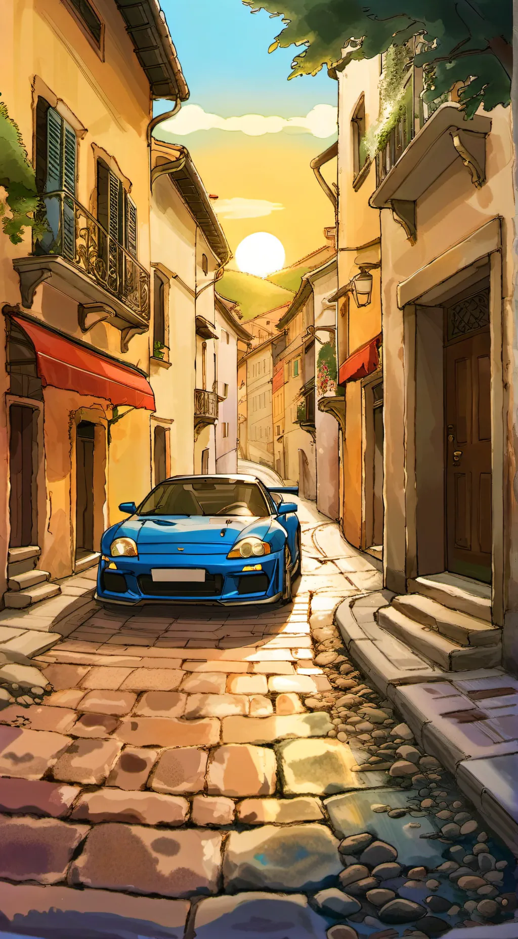 ai character: CH Road trip twist background