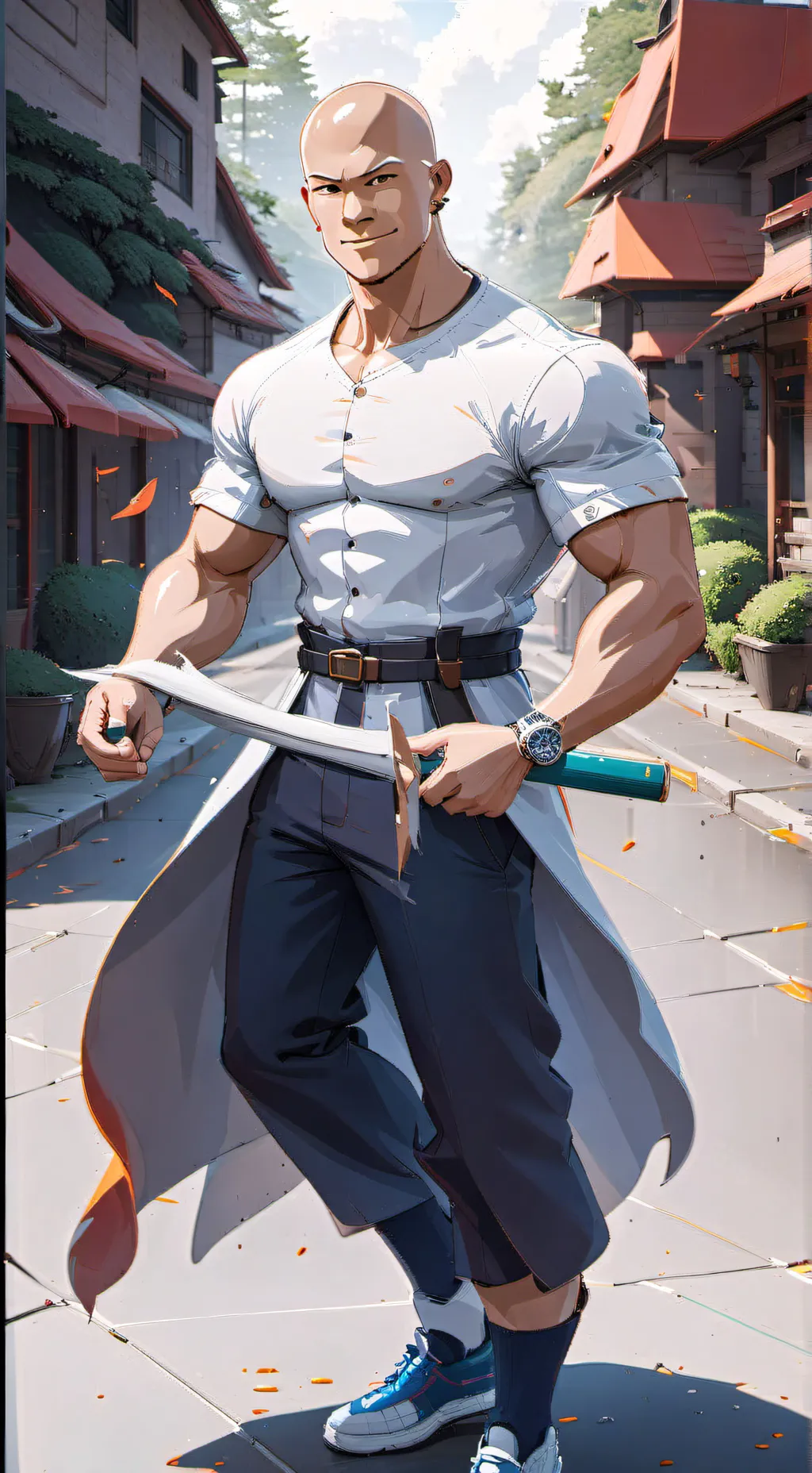 ai character: anime mr clean background