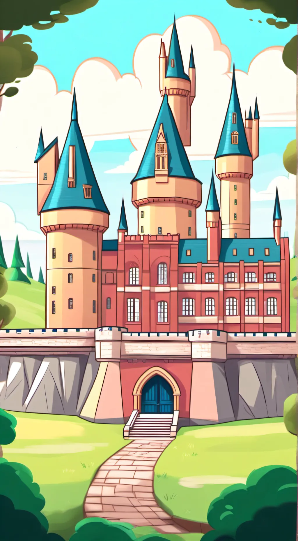 ai character: Hogwarts  background