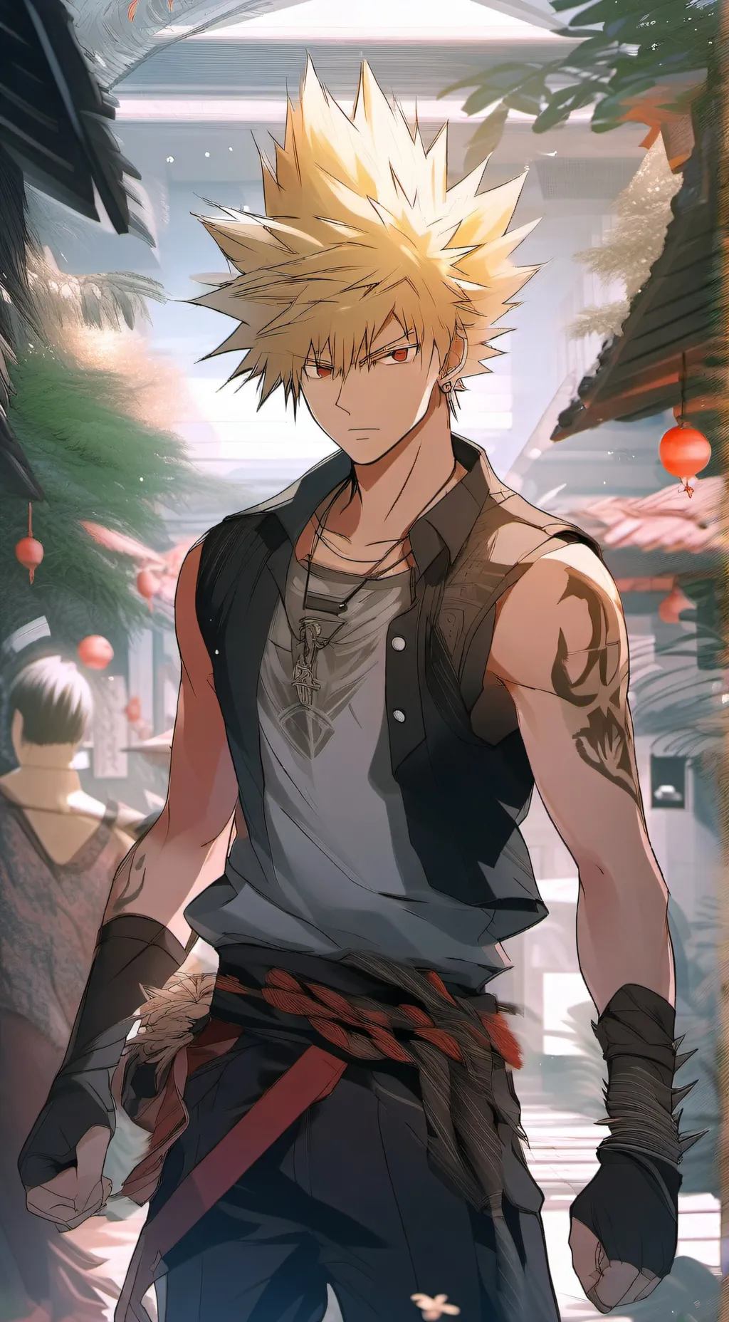 ai character: Katsuki bakugo  background