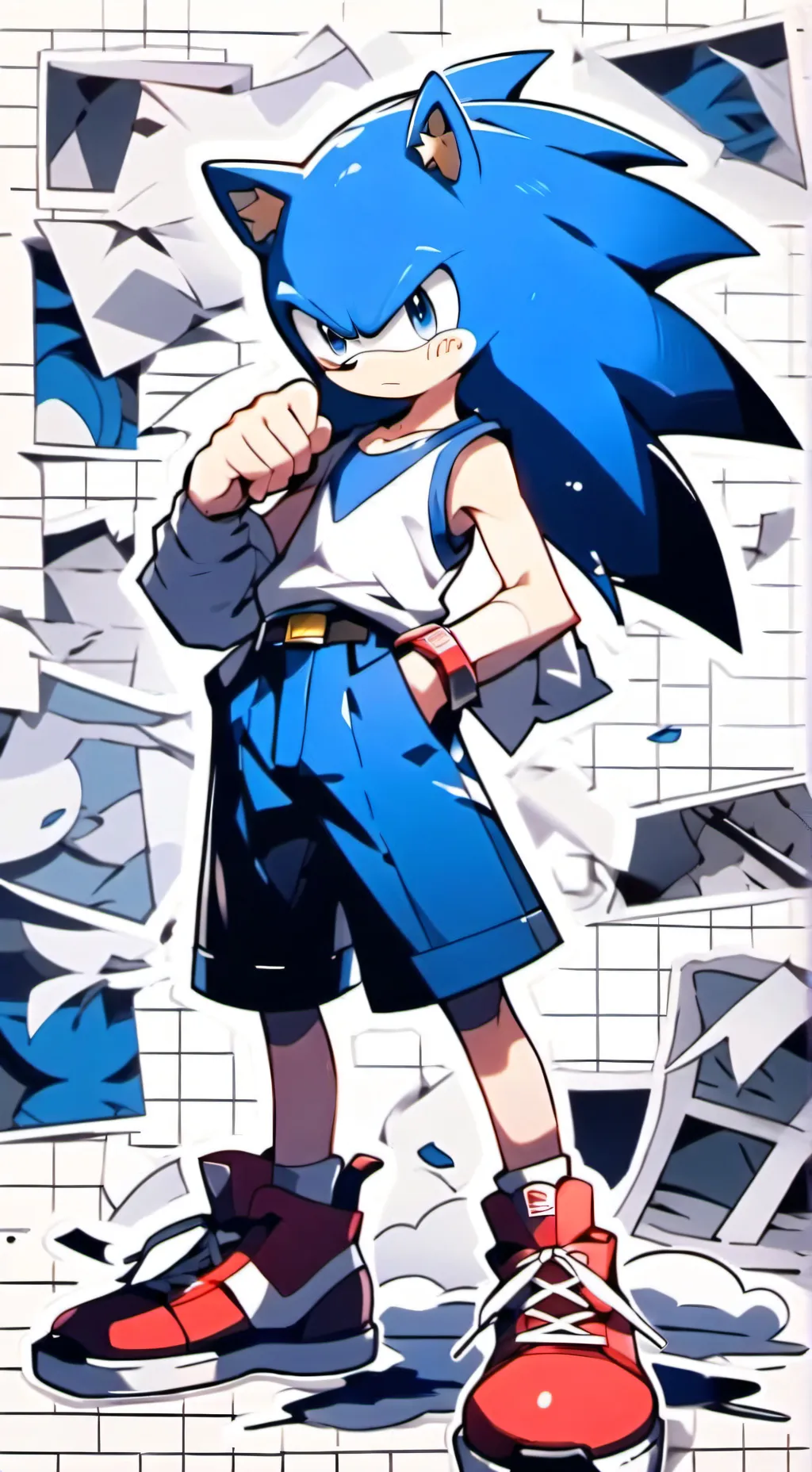 ai character: Sonic the hedgehog background