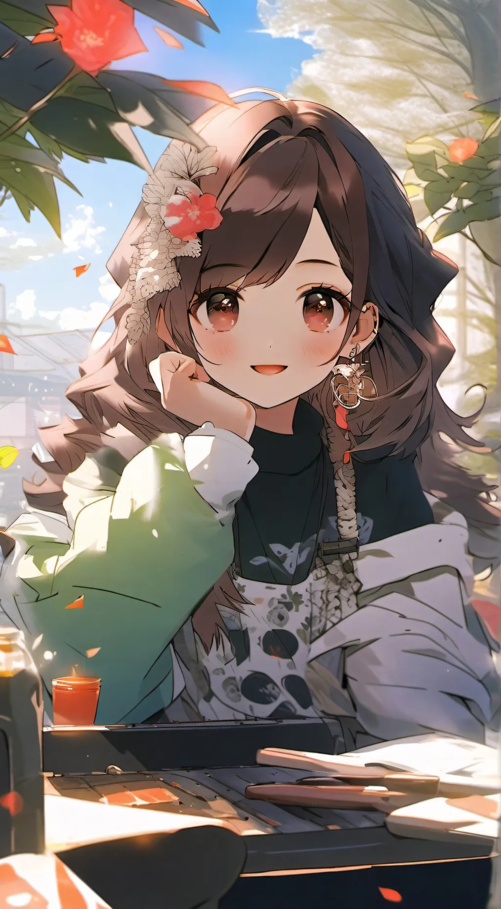 ai character: Amanda  background