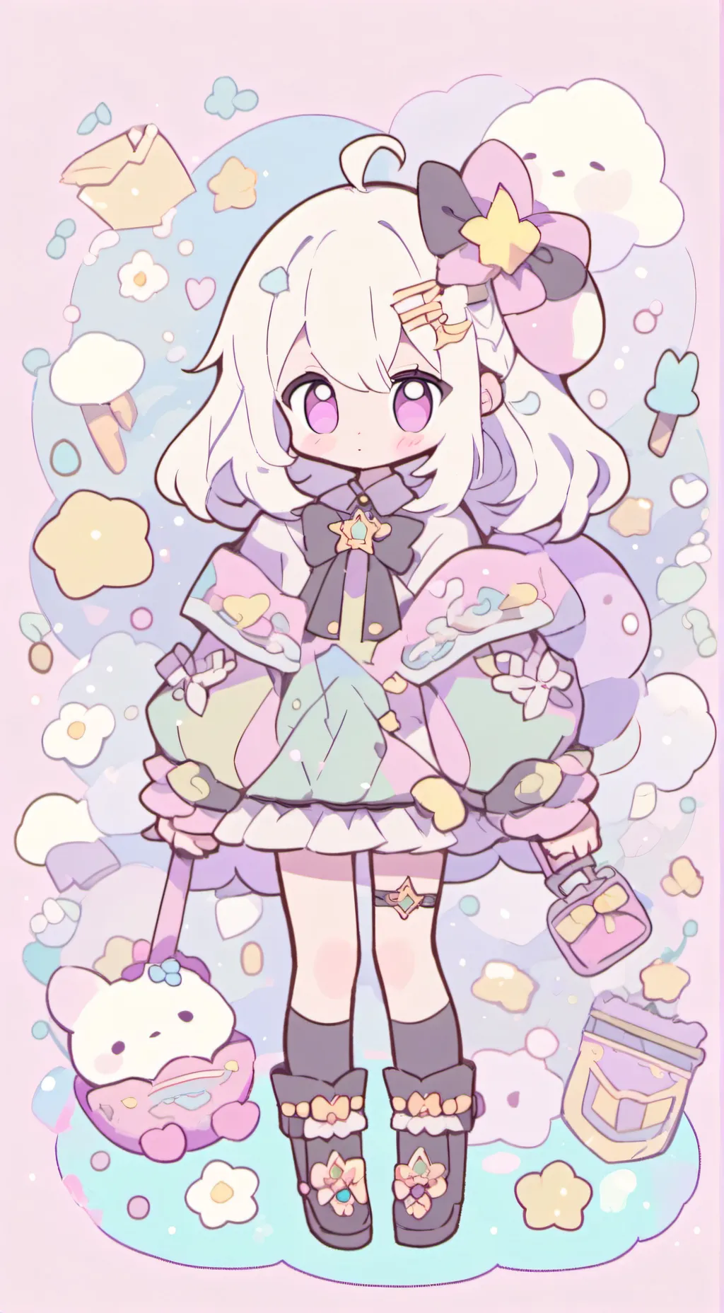 ai character: Crystalkitty background