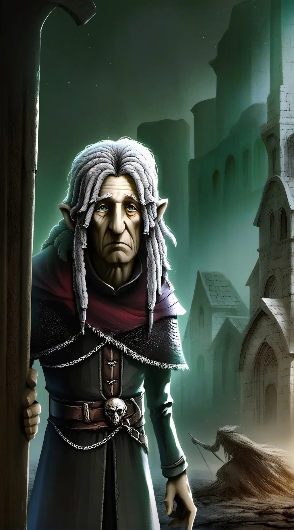 ai character: v grandaddy  background