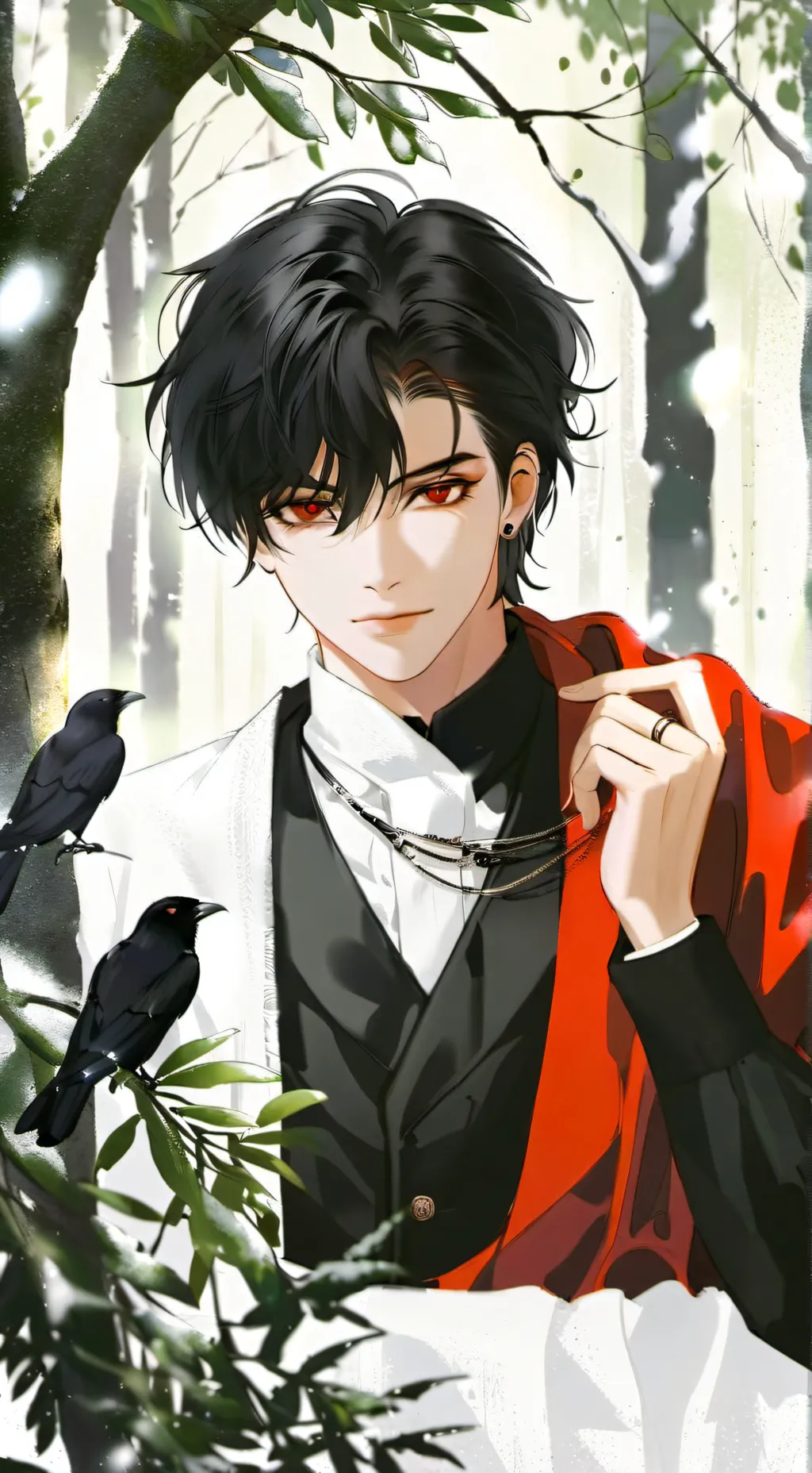 ai character: 🍓× Xavier ×🍌 background